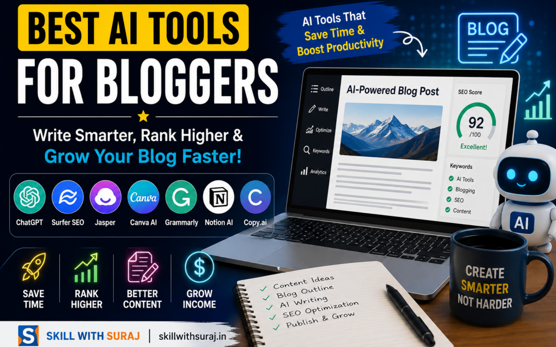 Best AI Tools for Bloggers in 2026: Complete Guide to Write Faster, Rank Higher & Grow Your Blog