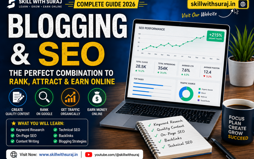 Blogging & SEO in 2026: Complete Beginner’s Guide to Start, Rank, and Earn Money Online